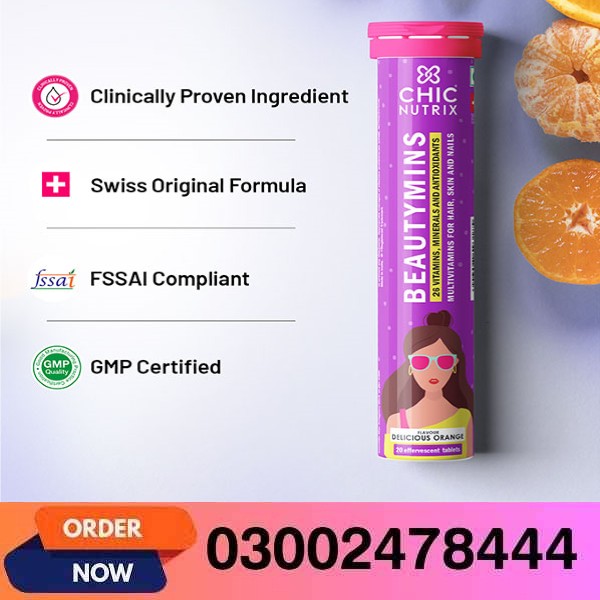 Chicnutrix Beauty Mins Effervescent Tablet - Orange Price In Pakistan