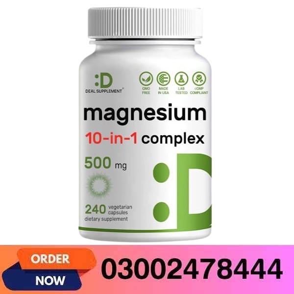 Magnesium Complex Supplement 500mg 240 Veggie Capsules