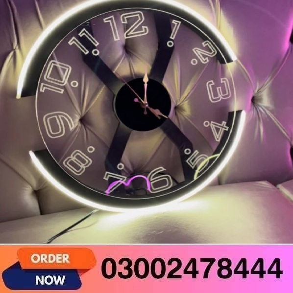 Modern Style Neon X Clock Ambient Light In Pakistan